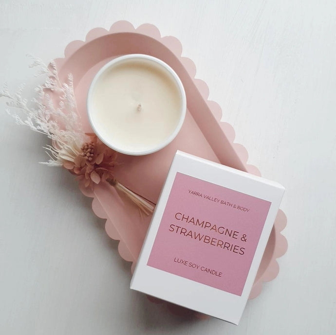 Champagne & Strawberries Soy Candle