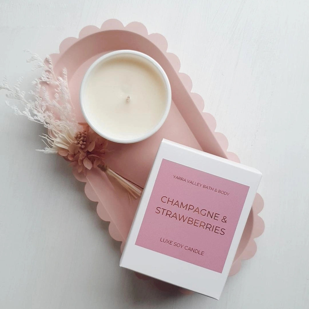Champagne & Strawberries Soy Candle