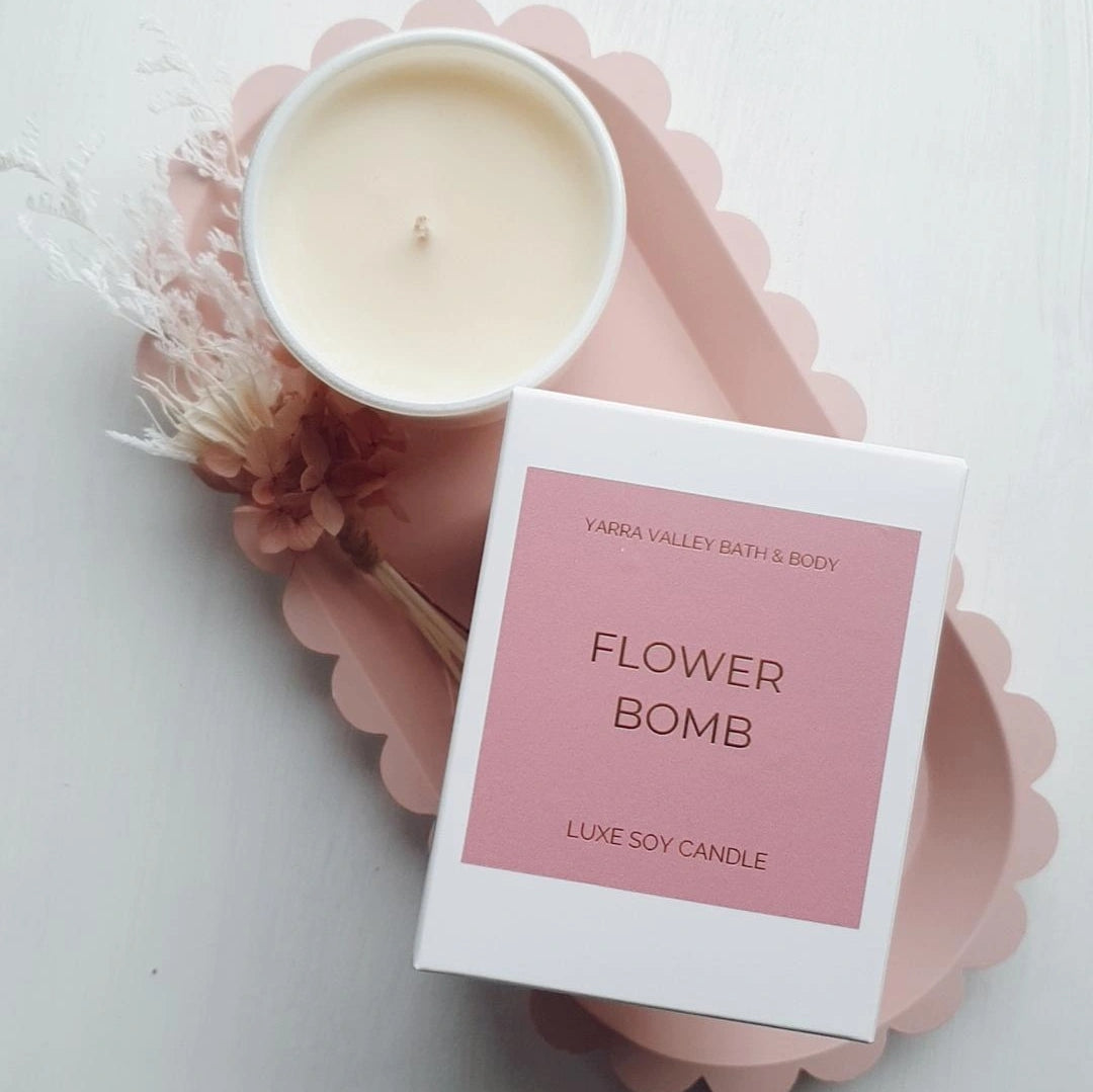 Flower Bomb Soy Candle – Yarra Valley Bath and Body
