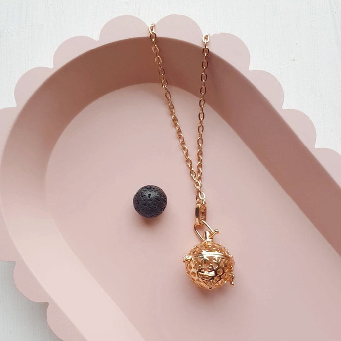 Essential Oil Diffuser Necklace - Gold