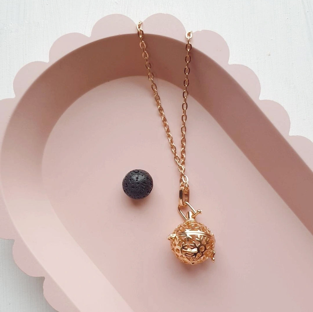 Essential Oil Diffuser Necklace - Gold