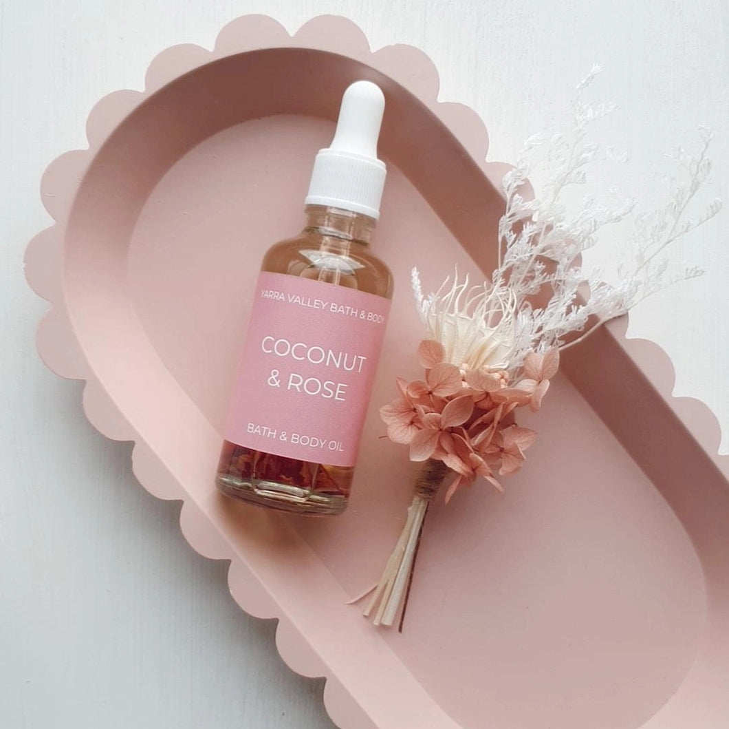Bath & Body Oil ~ Coconut Rose