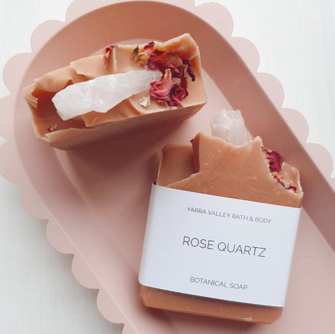 Rose Quartz Crystal Infused Soap