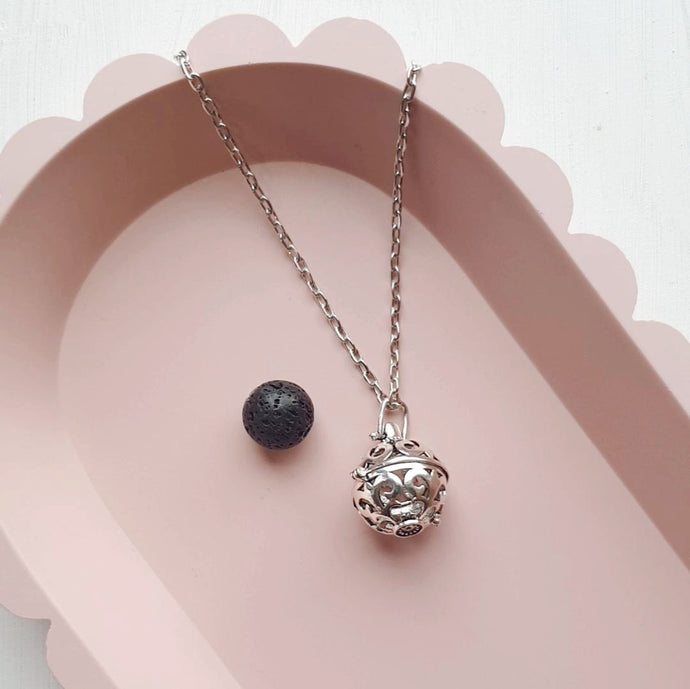 Essential Oil Diffuser Necklace - Silver