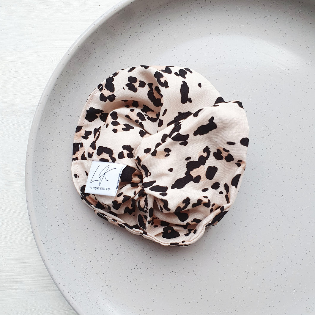 Large Luxe Scrunchie - Pink Leopard Print