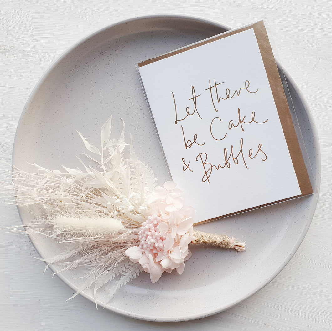 CARD ~ Let there be Cake & Bubbles