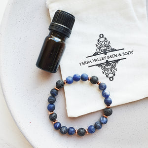 Essential Oil Diffuser Bracelet Gift Set- Blue Sodalite